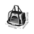 thumbnail image 2 of Soft-Sided Cat/Dog/Pet Carrier,Collapsible Pets Travel Carriers for Big Cats/Small Dogs with Shoulder Strap & Removable Mat,Mesh Puppy Carry Bag,Up to 16 Lbs(10"×11"×17",Gray), 2 of 6