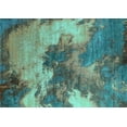 thumbnail image 1 of Ahgly Company Indoor Rectangle Oriental Turquoise Blue Industrial Area Rugs, 2' x 4', 1 of 4