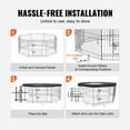 thumbnail image 5 of BENTISM Dog Playpen 8 Panels Foldable Metal Dog Exercise Pen with Top Cover 24" H, 5 of 9