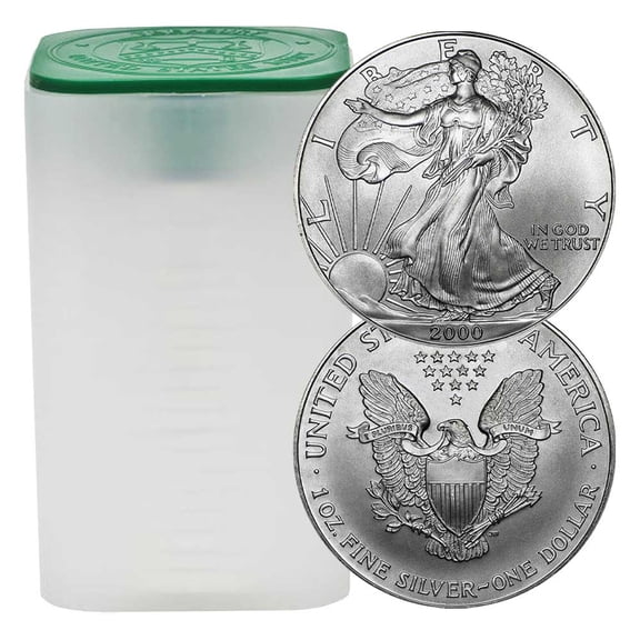 Roll of 20 - 2000 $1 American Silver Eagle 1 oz BU