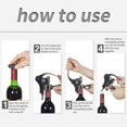 thumbnail image 4 of Wine Bottle Opener, Professional Corkscrew Bottle Opener, Manual Lift, Corkscrew with Ergonomic Lift Pump, Spiral, Rabbit Style Corkscrew with Foil Cutter, Wine Stopper, 4 of 4