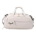 thumbnail image 2 of Bolso Boston de gran capacidad con bolsillo para zapatos, bolso de viaje, compartimento separador para ropa húmeda/seca Blanquecino, 2 of 9