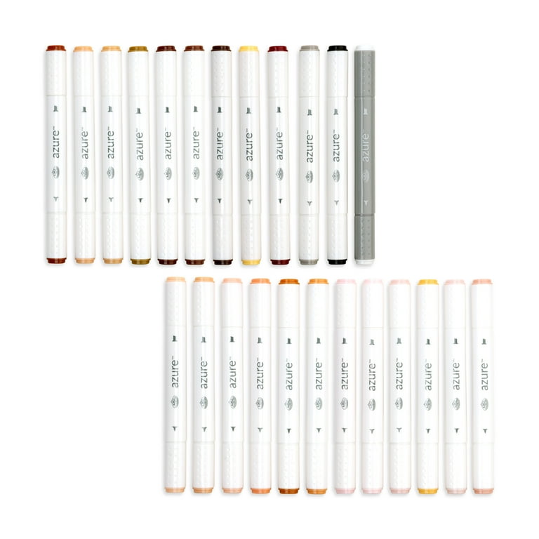 Royal & Langnickel Azure 24pc, Portrait Tones, Dual Tip Alcohol