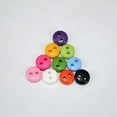 thumbnail image 3 of 100 pc Multi Colour DIY Handcraft Buttons For Dolls Clothes Flat Round Resin Button Mixed Color 6mm in diameter hole: 1mm, 3 of 4