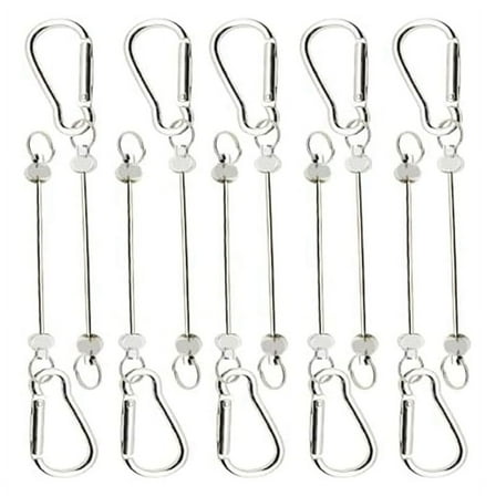 10 Pcs Beadable Keychain Bars-Silver