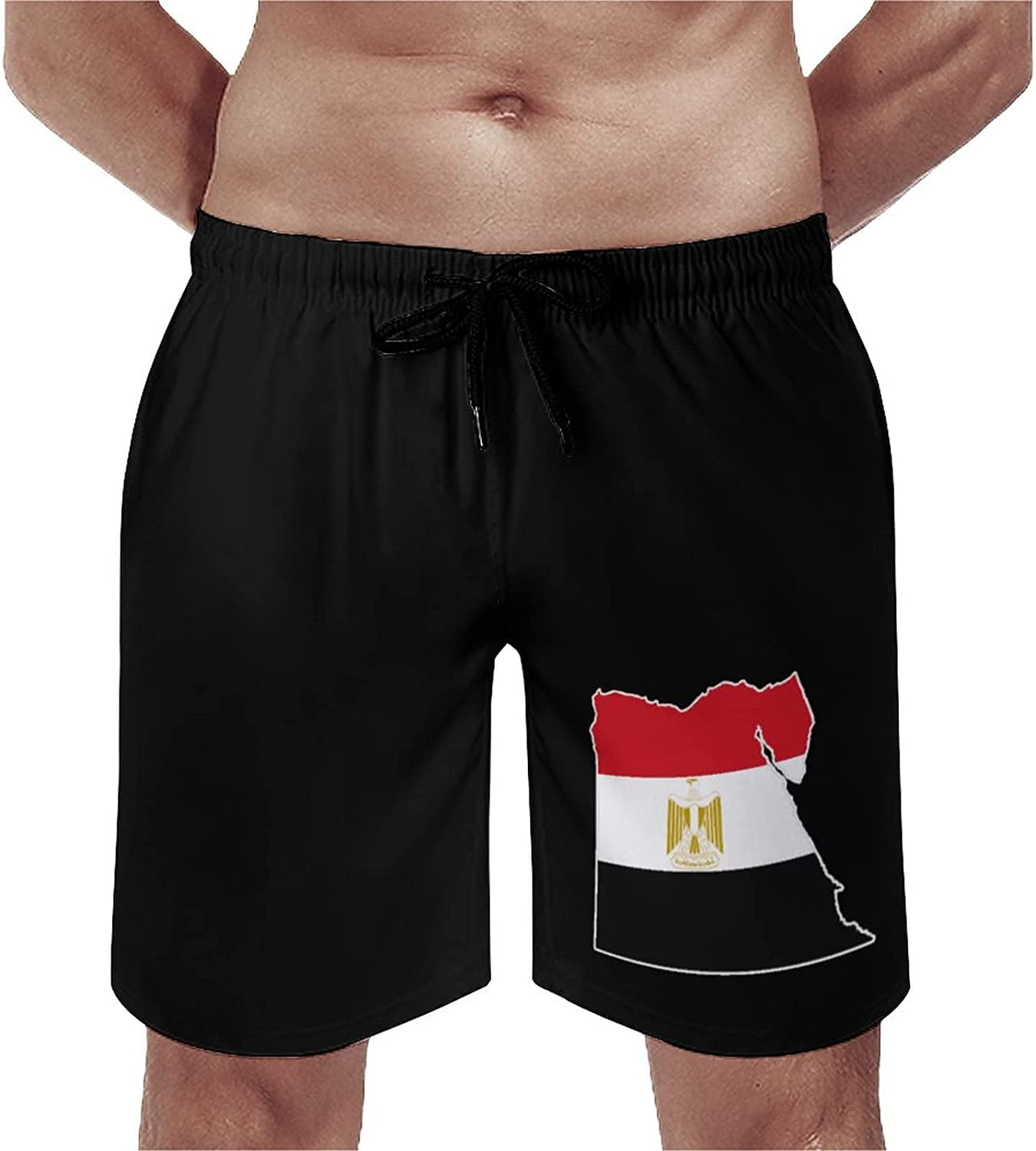Men's Egypt Egyptian Flag Country Map Swim Trunks Quick Dry Swim Shorts