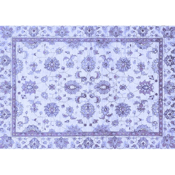 Ahgly Company Indoor Rectangle Oriental Blue Traditional Area Rugs, 8' x 12'