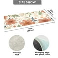 thumbnail image 6 of Bath Mat Soft Plush Non-Slip Absorbent Bathroom Rugs 39"x20" Orange Brown Flowers with Leaves, 6 of 8