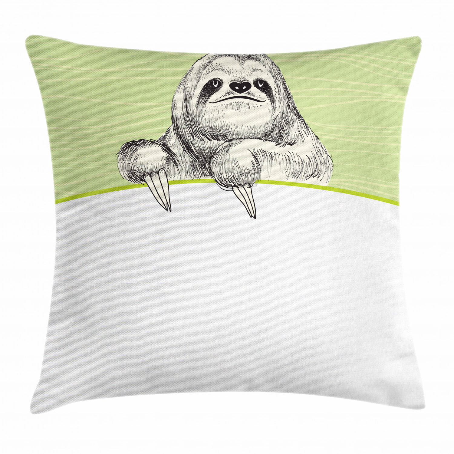 Sloth Yoga Linen Cushions Cover Sofa Throw Pillow Case Home 