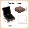 thumbnail image 2 of 4x4 inch Walut Wood Watch Box Pocket Watch Organizer Case Display Box Gift Cases for Men Birthday Father's Day Travel Home Store Exhibition Organizer Inner Diameter: 62.5x48mm DIY, 2 of 5