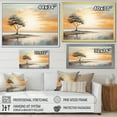 thumbnail image 4 of Designart "Minimalistic Skyline Of The Coastal Sunset II" Coastal Sunset Floater Framed Canvas Prints, 4 of 5