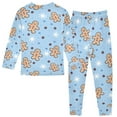 thumbnail image 2 of joogoo Gingerbread Man Snowflake 2 Piece Long Sleeve Tee and Pants Cotton Pajama Set 5Y, 2 of 7