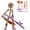 C, variant on Articulated Stick Figure Set with 7 Tools, Full Multi-Jointed Movable Wear-Resistant Robot, Collectable Stop Motion Action Figure with Base for Desktop Decor Display, B
