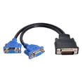 thumbnail image 1 of Yazoeia DMS-59Pin 1 to 2 VGA RGB 15Pin Splitter Extension Cable for PC Graphics Card CJC912-17002, 1 of 6