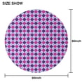 thumbnail image 6 of Pink Purple Checkered Pattern Round Tablecloth 60"x60",Wrinkle Wipeable Table Cloth for Kitchen Dining Room Picnic Patio Party, 6 of 6