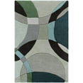 thumbnail image 2 of Hauteloom Wyocena Wool Living Room, Bedroom Area Rug - Modern - Black, Blue - 6' x 9'-Kidney, 2 of 9