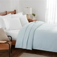 thumbnail image 2 of Host & Home Cotton Basketweave Bed Blanket, Lightweight, King Size 104x90, Light Blue, 2 of 6