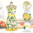 thumbnail image 3 of Delantal G2PLUS de algodón con estampado de limones ajustable con bolsillos, 3 of 9