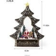 thumbnail image 2 of Christmas Snow Lantern with Music, Battery Operated Lighted Swirling Glitter Water Lantern with Timer for Christmas Home Decoration, Black Santa, 2 of 7