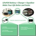 thumbnail image 6 of 12V 100Ah LiFePO4 Lithium Battery Group 31, DJLBERMPW 12.8V Deep Cycle Battery 100A Smart BMS for RV, Marine, Trolling Motor, Solar System, 6 of 7