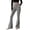 Gray, variant on LIaqionyy Women's Flare Yoga Pants Stretch Casual Ribbed High Waist Leggings Solid Color Bootcut Bottom Pant with Pockets