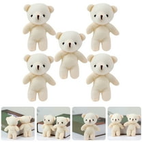 Mini Plush Bears, 5Pcs Bear Bulk Plush Stuffed Animals Tiny Soft Bear Doll Present Stuffers for Graduation Birthday Baby Shower Party Favor