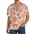thumbnail image 1 of Balery Mushrooms2 Camisa Casual de Manga Corta con Botones para Hombre, Texturizada, Estilo Cubano, para Playa, Verano-XX-Large, 1 of 5