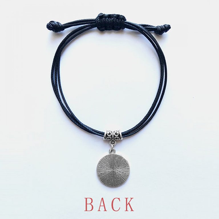 Witchy Charms - Black Beads Strand Bracelet for Men Women Rope Bracelet -  Cross Pendant Charm