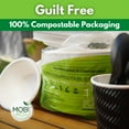 thumbnail image 4 of MOBI Ecoware Paper Plates, 100% Compostable-[10 Inch by 0.5" deep]-Heavy Duty Disposable Plate - (BPI Certified) -Eco-Friendly, Biodegradable Bagasse 10" Dinner Plates (25 Pack), 4 of 7