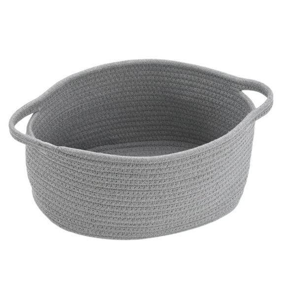LKXGBMY Woven Storage Basket with Handle, Baskets for Gifts Empty, Gift Baskets for Birthday Shower Raffle Burr Fundraiser, Decorative Organizer Box Gray