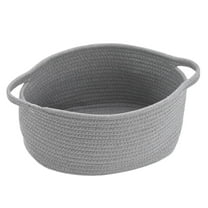 LKXGBMY Woven Storage Basket with Handle, Baskets for Gifts Empty, Gift Baskets for Birthday Shower Raffle Burr Fundraiser, Decorative Organizer Box Gray