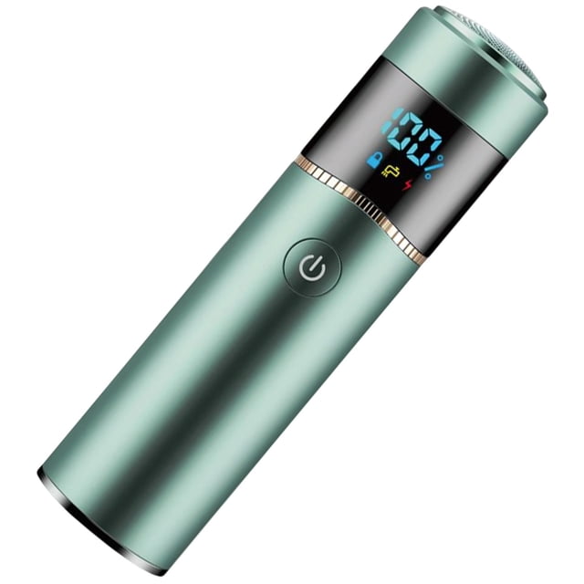 Mini afeitadora eléctrica portátil a prueba de agua para hombres Carga rápida Pantalla LED Tipo C Puerto de carga Seguro de limpiar Capacidad de , verde Sunnimix Afeitadora eléctrica