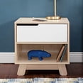 thumbnail image 2 of Babyletto Hudson Nightstand with USB Port in Washed Natural/White, 2 of 5