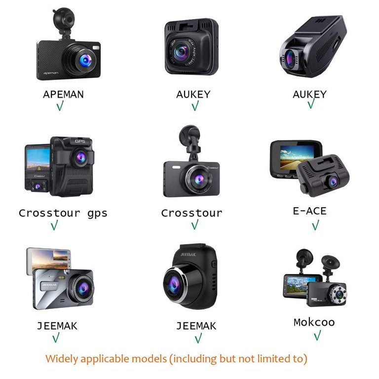 Glucrean Dash Cam Mount Compatible with ORSKEY/BOOGIIO/Apexcam/Ajvvf  Dashcam, Suction Cup Mount Easy to Install and Use, Strong Suction Power  Hight