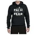 thumbnail image 2 of Wild Bobby, Faith Over Fear Psalm 118:6 White , Inspirational/Christian, Unisex Graphic Hoodie Sweatshirt, Black, Small, 2 of 3