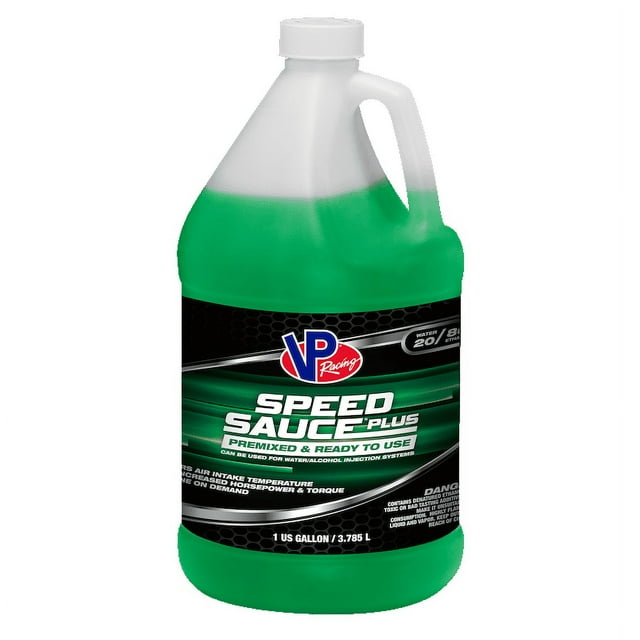 VP Racing Fuel Additif 14621 Sauce de Vitesse Plus; pour Essence Ou Diesel; Liquide d'Injection Eau-Éthanol; jusqu'à 15 Hp/couple de Plus avec Réglage Approprié; Simple; Pichet de 1 Gallon