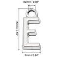 thumbnail image 2 of Letter Charm Pendants, 50 Pcs Character Alphabet Pendant Bulk DIY for Jewelry Making Bracelets, Silvery, E, 2 of 6