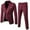 Wine, variant on TMOYZQ Mens Suits Set 3 Piece One Button Solid Tuxedo Suit Prom Wedding Party Blazer Jacket & Business Dress Vest & Pants Formal Suit Set Outfits