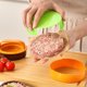 thumbnail image 5 of Prensa De Carne De Plástico Prensa para hamburguesas amarilla, antiadherente, para hamburguesas rellenas y hamburguesas de carne, fácil de limpiar (1 unidad) JASKFLY, 5 of 8