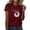 Red, variant on Aboser Womens Summer T Shirt Cute Floral Graphic Tees Cozy Soft Short Sleeve Tshirts Casual Round Neck Tee Shirts Going Out Tops Camisetas Manga Corta Mujer