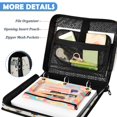 thumbnail image 5 of Zipper Binder with Shoulder Strap 2 inch 3 Ring Waterproof File Folder Organizer Bag 500 Sheet Adorable Astronauts Pattern, 5 of 8