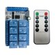 thumbnail image 1 of Relé infrarrojo multifunción de 8 canales 5V/12V, control remoto IR23F08-5V sin batería, carga máxima DC 110V/5A, AC 265V/6A, tamaño 99x62x20mm, peso 116g., 1 of 7