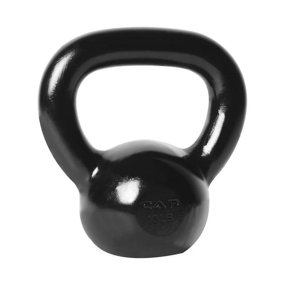 CAP Barbell Cast Iron Kettlebell, Black, 10 Lbs. - 80 Lbs