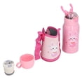 thumbnail image 3 of 500ml Kids Stainless Steel Straw Thermal Insulation Cup Temperature Display Water BottlePink Rabbit, 3 of 6