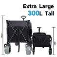 thumbnail image 4 of Lisonu Heavy-Duty Beach Wagon with Big Wheels for Sand, 480lb Capacity Folding Cart, Collapsible Utility Wagon for Camping, Black/Gray, 4 of 22