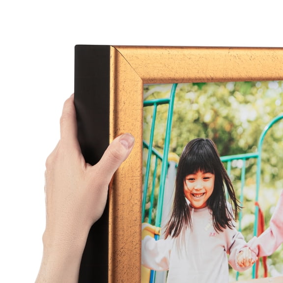 ArtToFrames 12" x 12" Amber Umber Rustic Gold Picture Frame, 12x12 inch Gold Wood Poster Frame (WOM-5257), Pack
