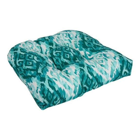 Blazing Needles 19-inch U-Shaped Spun Polyester Outdoor Tufted Dining Chair Cushion  93184-1CH-OD-226