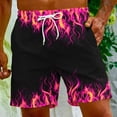 thumbnail image 2 of Beach Swimming Shorts Men,Men's Swim Trunks Quick Dry 3D Flame Printed Beach Board Shorts with Pockets Cool Mesh Lining Bathing Suits, 2 of 9