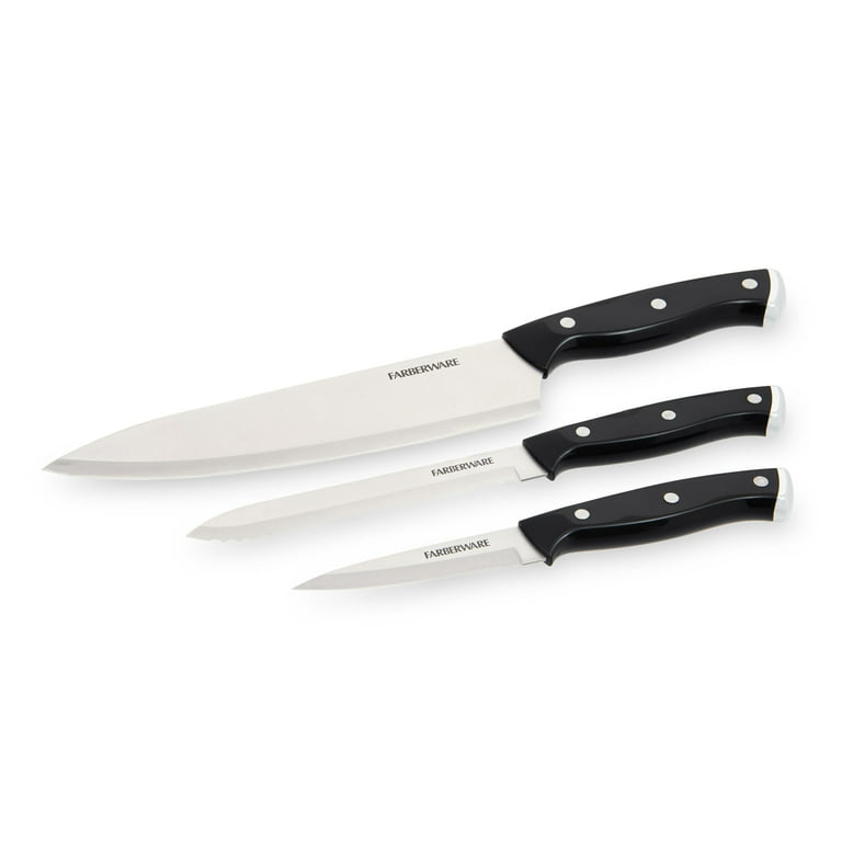 Farberware Classic 3 Piece Triple Riveted Knife Set Stainless