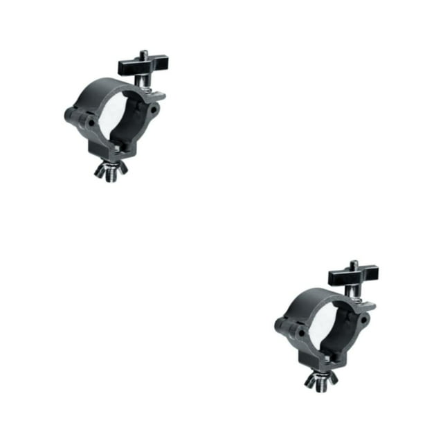 Justharion Durable Alloy Wrap Around Clamp for Club Exhibition Event Stylish Lighting Hook Mount Black T master 2Set